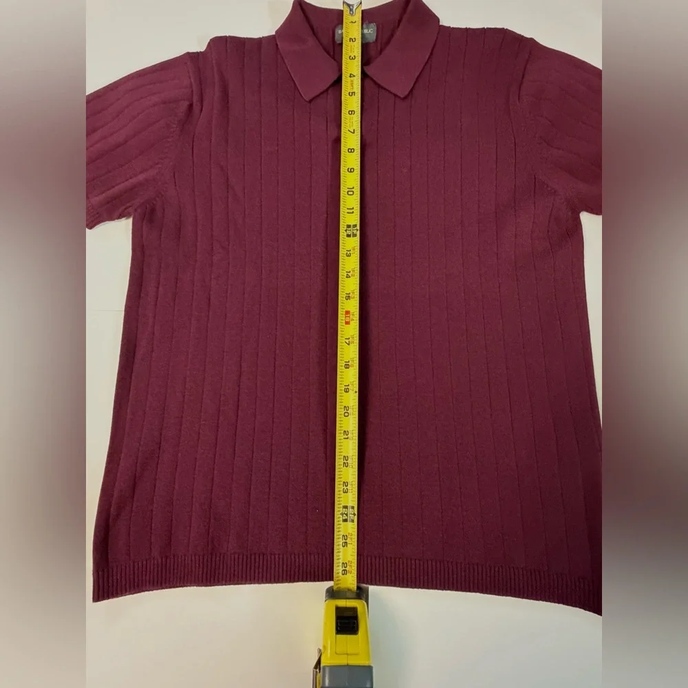 Banana Republic Men's Short Sleeve Polo in Burgundy